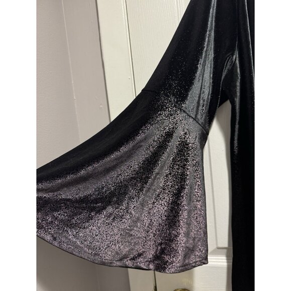 Alfani Top Womens 3X Ombré Metallic Velvet Vamp Whimsigoth Fairy Glam Stretch - Picture 6 of 6